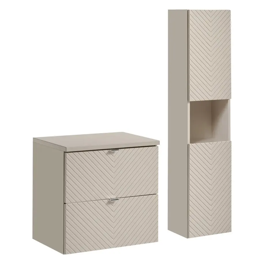 Comad Koupelnová sestava Viva Cashmere I s deskou a skříňkami 60 cm kašmírová