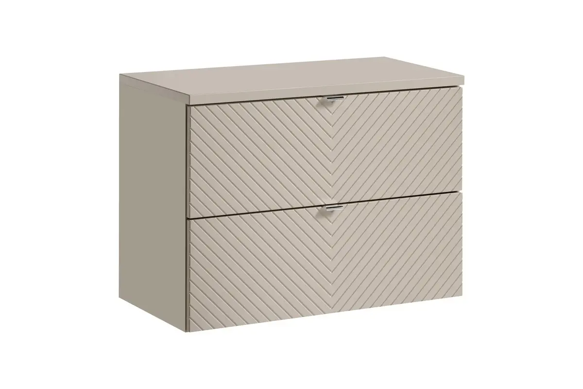 Comad Závěsná skříňka pod umyvadlo Viva Cashmere s deskou 80 cm kašmír
