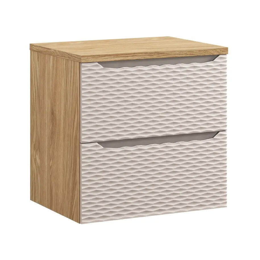 Comad Koupelnová skříňka pod deskové umyvadlo Ocean Beige 60 béžová/dub olejovaný