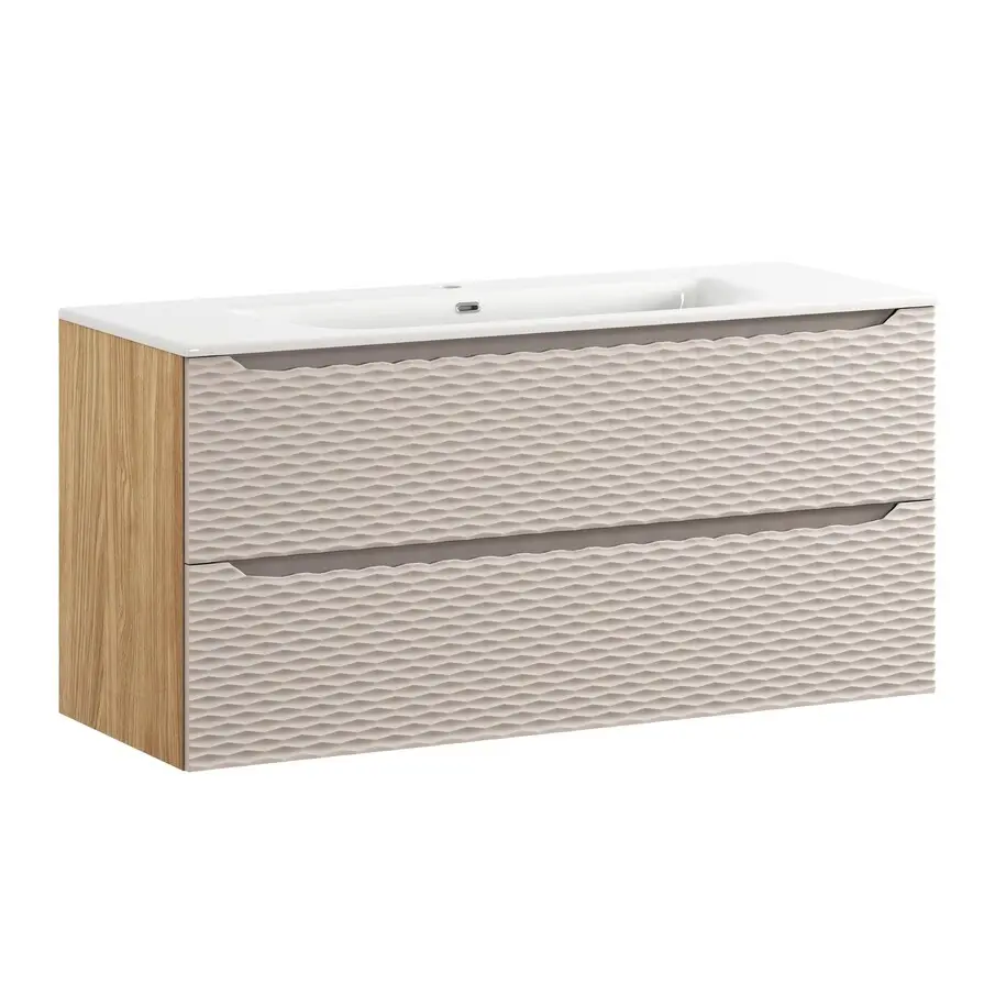 Comad Koupelnová skříňka s keramickým umyvadlem Ocean Beige II 120 cm - béžová