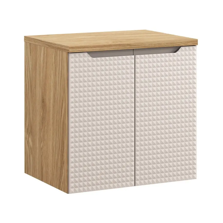 Comad Koupelnová skříňka pod deskové umyvadlo Luxor Beige 60 béžová/dub olejovaný
