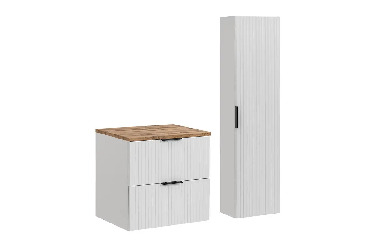 Comad Koupelnová sestava Casad se skříňkami 60 cm bílá/dub wotan