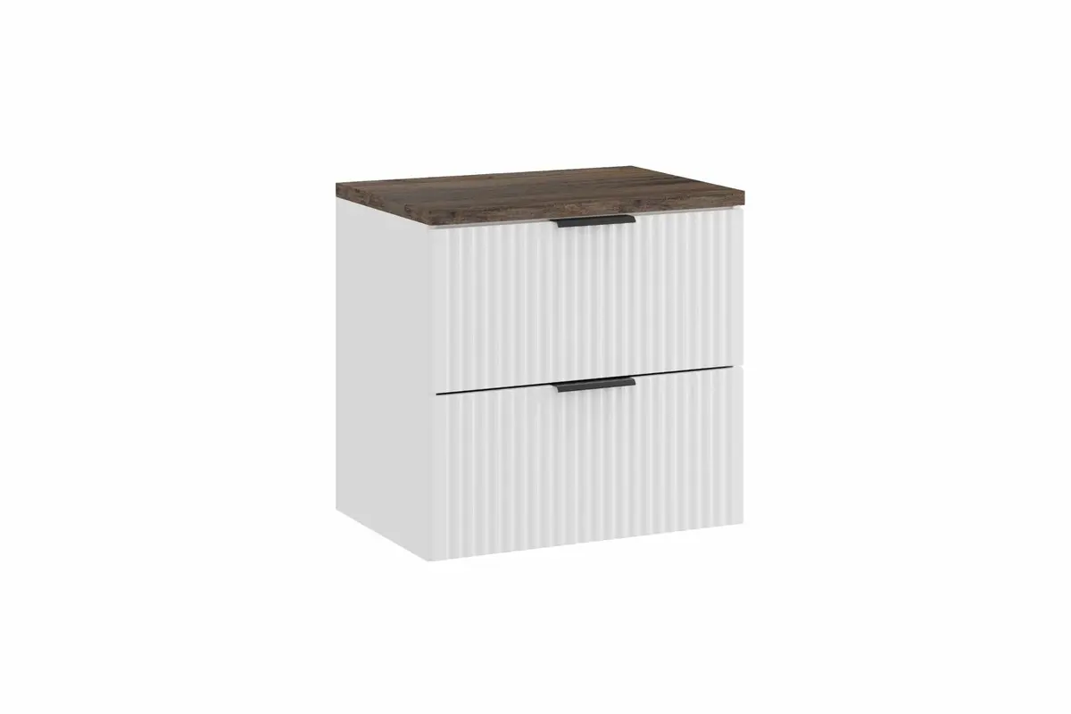 Comad Koupelnová skříňka pod deskové umyvadlo Adel White SET-ADW B VINTAGE 60 bílá/santa fe oak