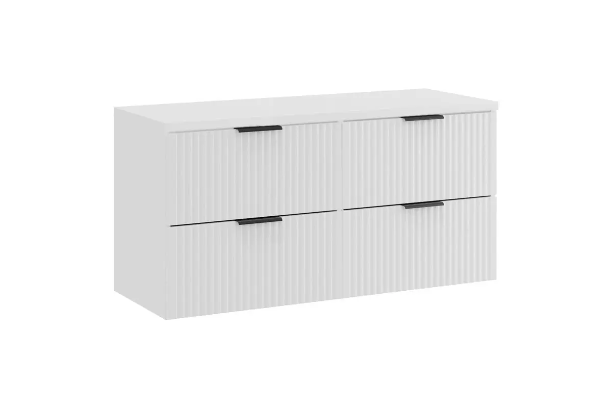 Comad Závěsná skříňka pod umyvadlo Casad s deskou 120 cm bílá