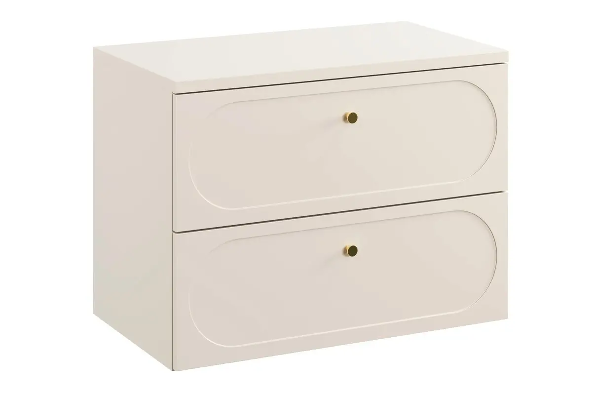 Comad Závěsná skříňka pod umyvadlo Donna s deskou 80 cm písková