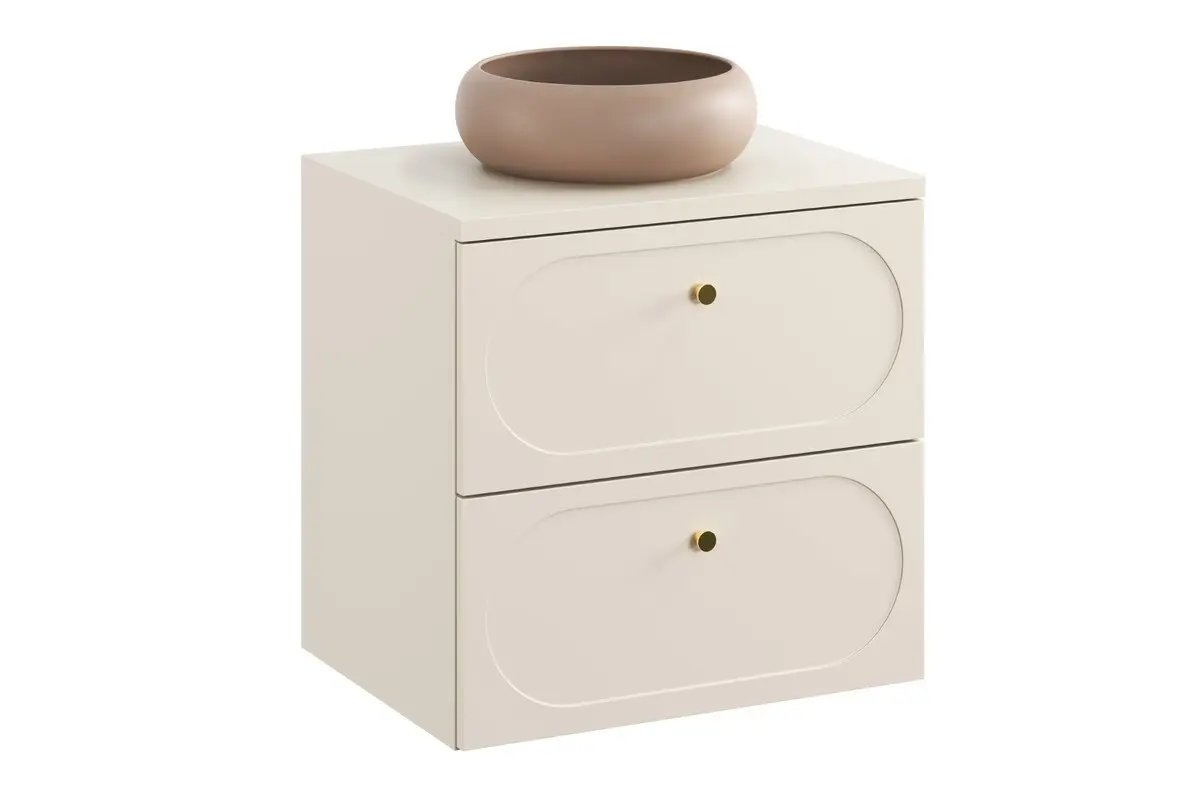 Comad Závěsná skříňka Donna Wiki s umyvadlem 60 cm písková