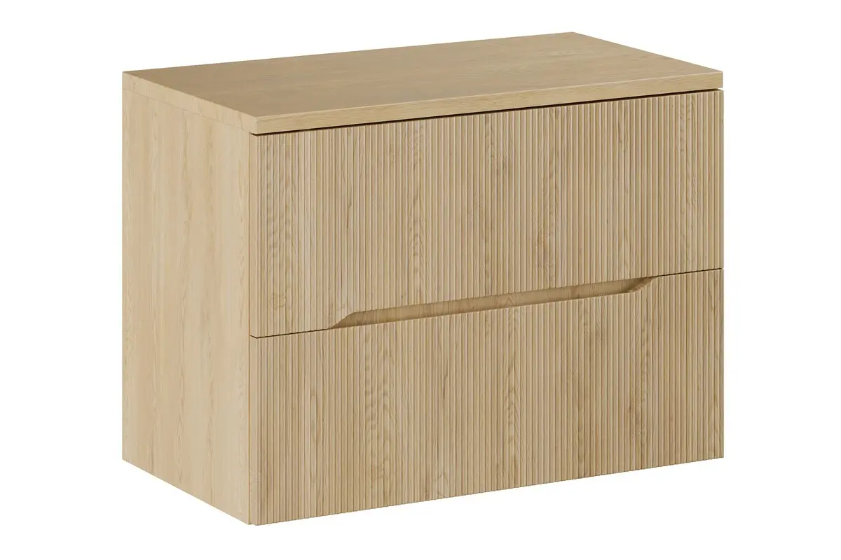Comad Závěsná skříňka pod umyvadlo Nordic s deskou 80 cm dub cremona