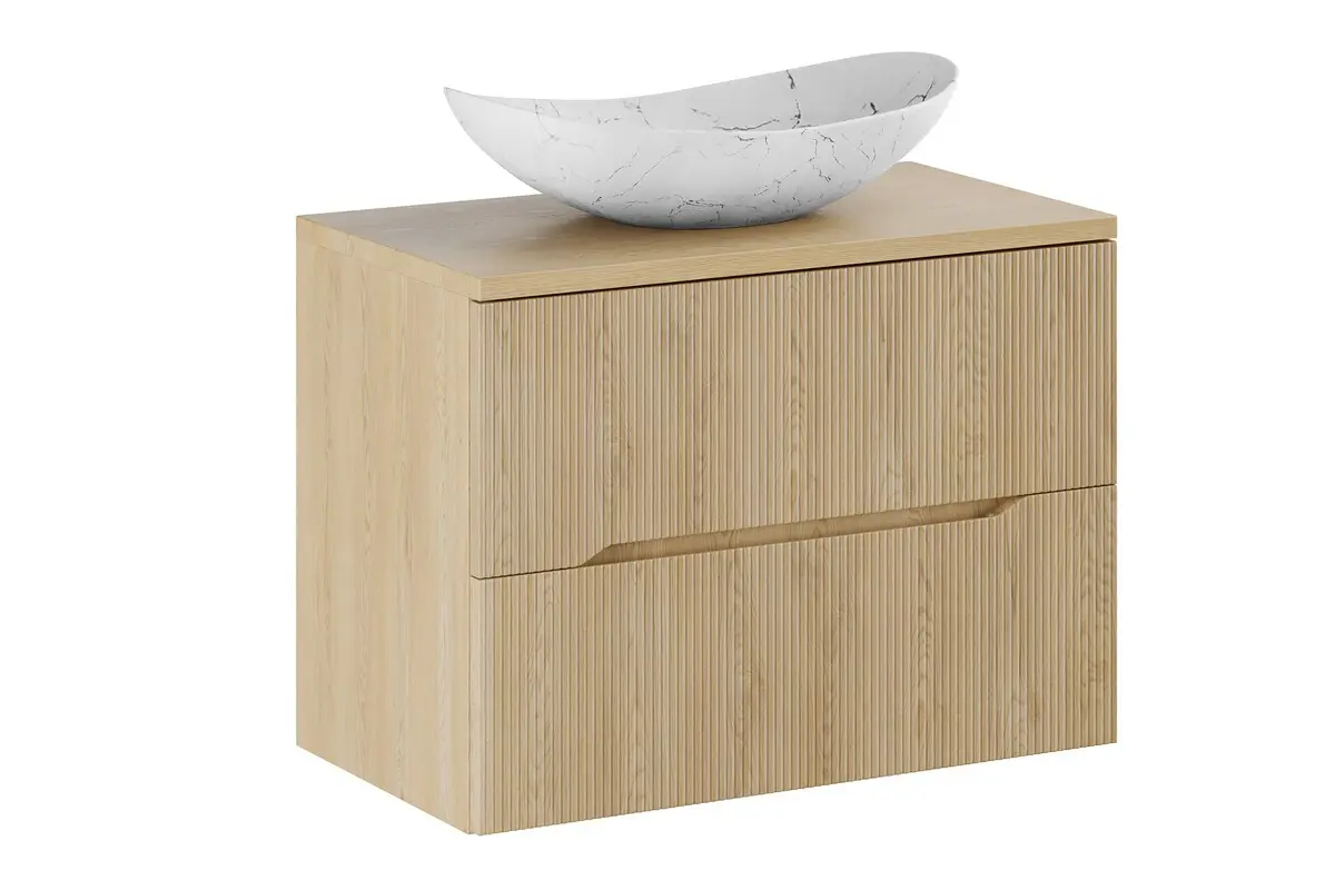 Comad Koupelnová skříňka s deskovým umyvadlem Nordic Cremona 80 dub cremona/bílá mat