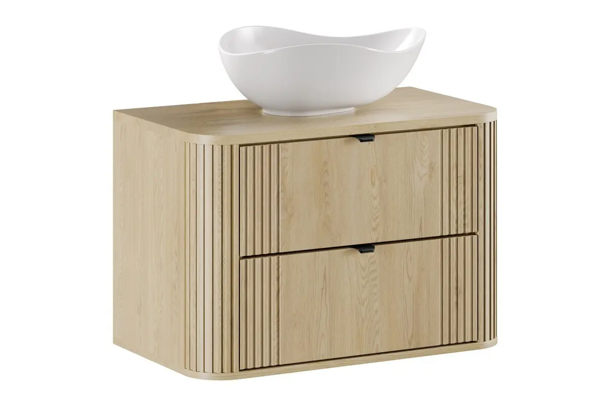 Comad Koupelnová skříňka s deskovým umyvadlem SET-OVC B CREMONA 80 dub cremona