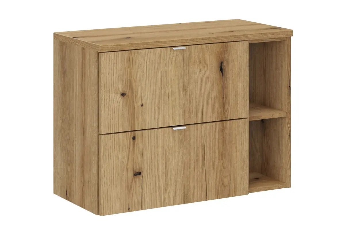 Comad Závěsná skříňka pod umyvadlo Nova Oak II s deskou 80 cm dub evoke