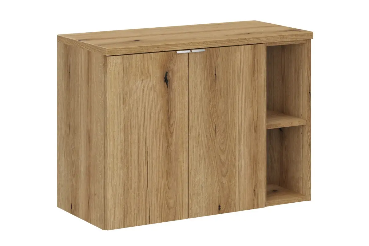 Comad Závěsná skříňka pod umyvadlo Nova Oak I s deskou 80 cm dub evoke