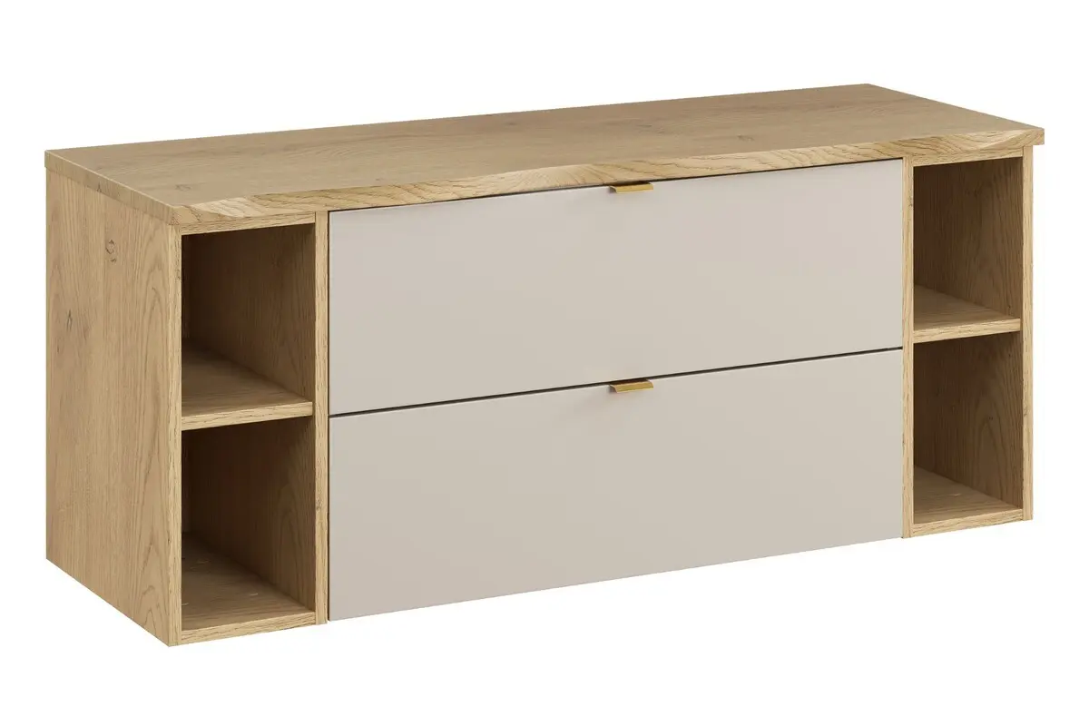 Comad Koupelnová skříňka pod deskové umyvadlo set Dalia Cashmere 120 kašmír/dub cremona