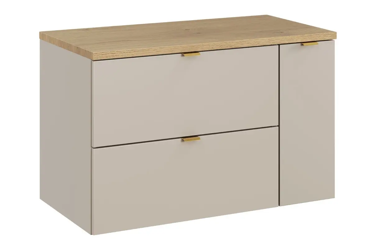 Comad Závěsná skříňka pod umyvadlo Dalia Cashmere Nordic s deskou 80 cm dub cremona/kašmírová