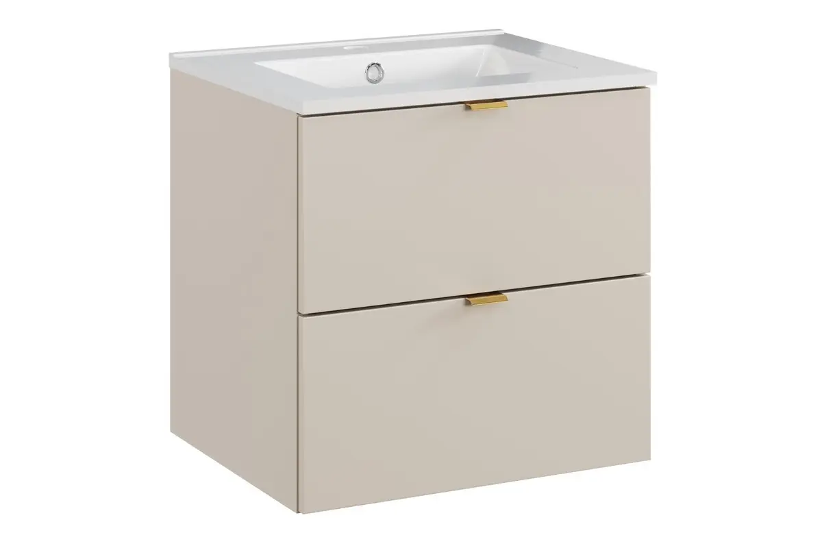 Comad Koupelnová skříňka s keramickým umyvadlem Dalia Cashmere 50 cm - kašmír