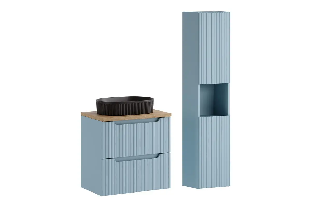 Comad Koupelnová sestava Nova Denim Beyond s deskou a umyvadlem 60 cm modrá/dub coast evoke
