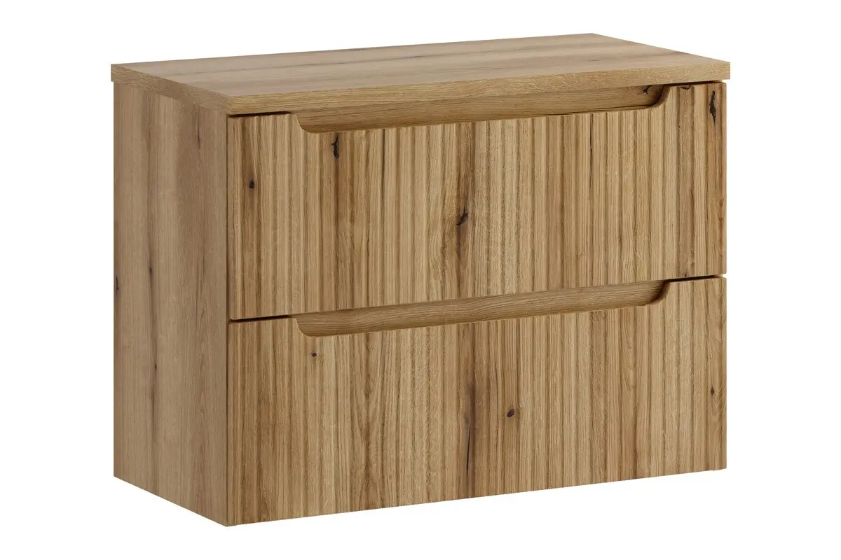 Comad Závěsná skříňka pod umyvadlo Nova s deskou 80 cm dub coast evoke