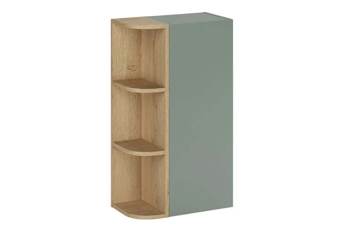 Comad Závěsná koupelnová skříňka Aster 45 cm zelená/dub cremona