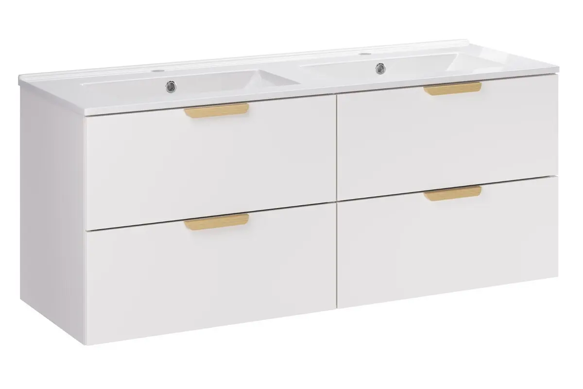 ArtCom Koupelnová skříňka s umyvadlem ASTER WHITE U120cm | 120 cm