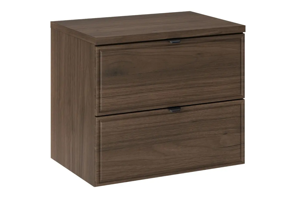 Comad Závěsná skříňka pod umyvadlo Villa s deskou 60 cm ořech II