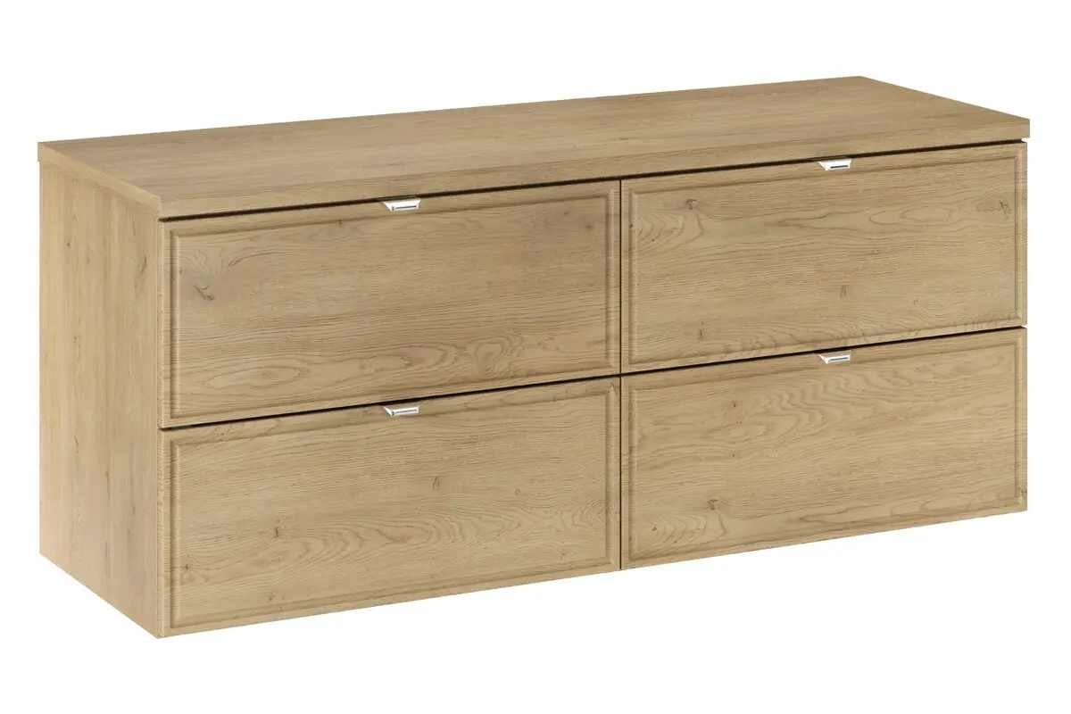 Comad Závěsná skříňka pod umyvadlo Terra s deskou 120 cm dub cremona