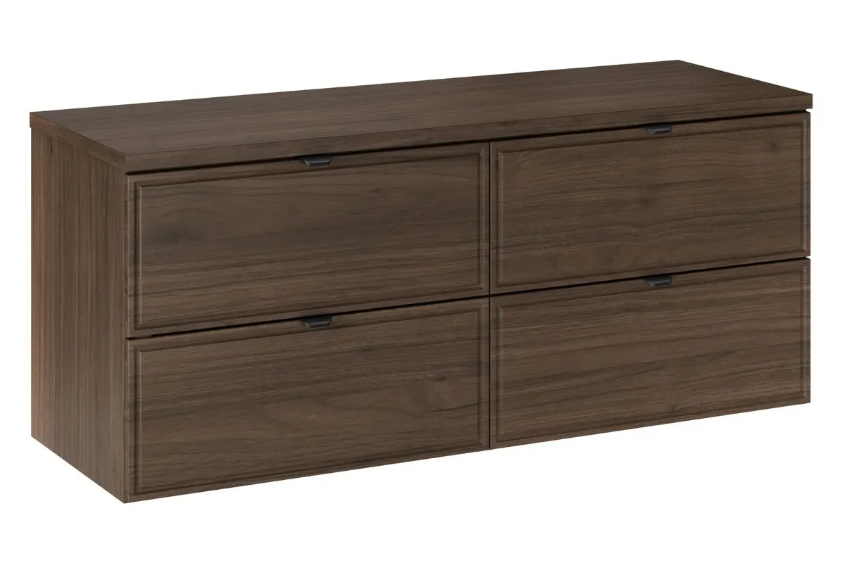 Comad Závěsná skříňka pod umyvadlo Villa s deskou 120 cm ořech II