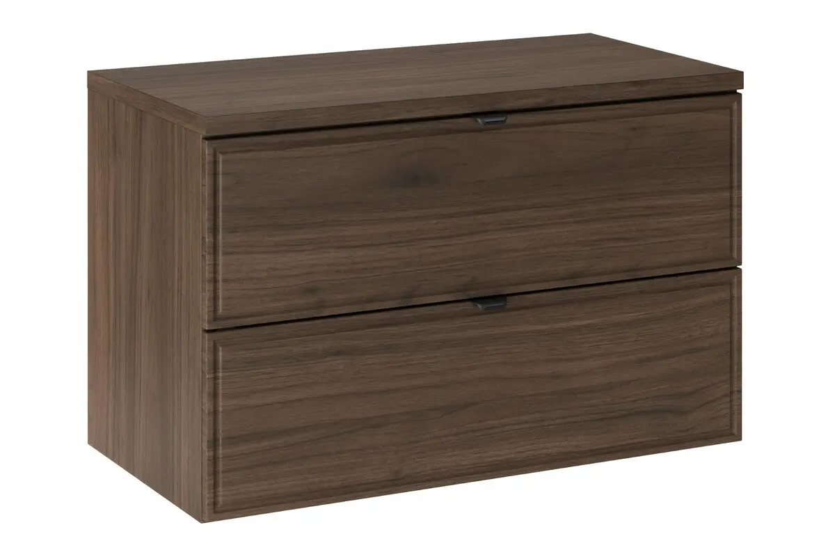 Comad Závěsná skříňka pod umyvadlo Villa s deskou 80 cm ořech