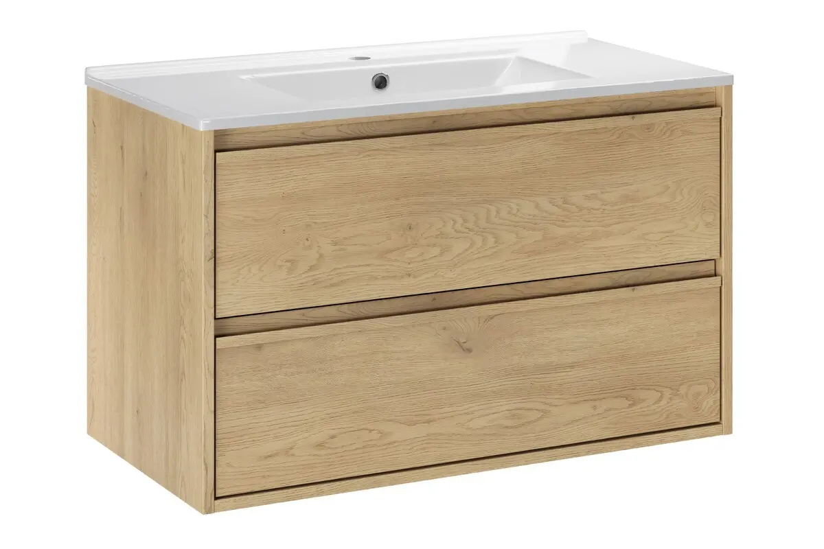 Comad Závěsná skříňka Viola Lava se zápustným umyvadlem 80 cm dub cremona