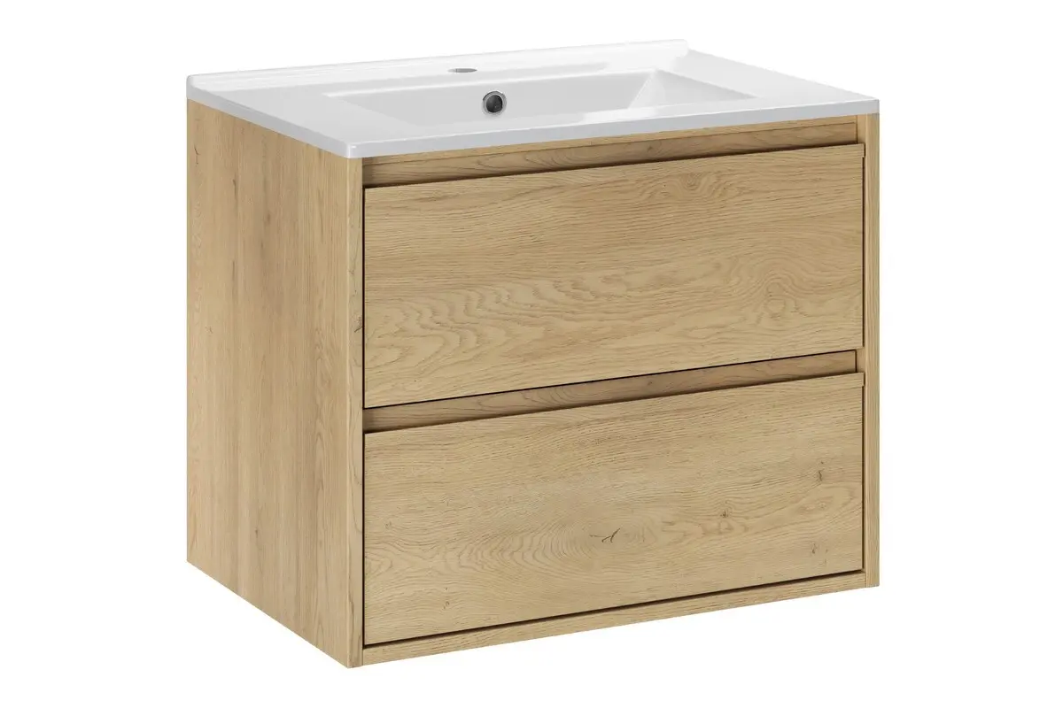 Comad Závěsná skříňka Viola Lava se zápustným umyvadlem 60 cm dub cremona