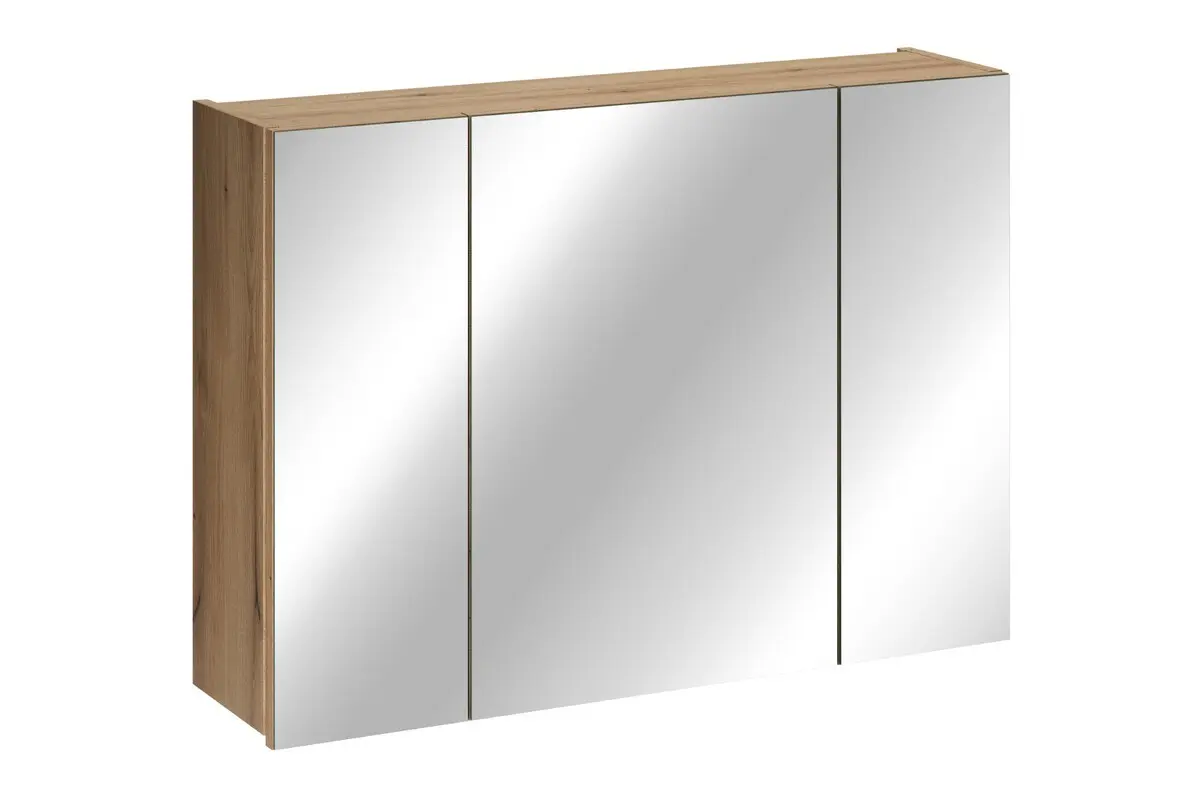 Comad Závěsná koupelnová skříňka se zrcadlem UNI 80 cm dub coast evoke