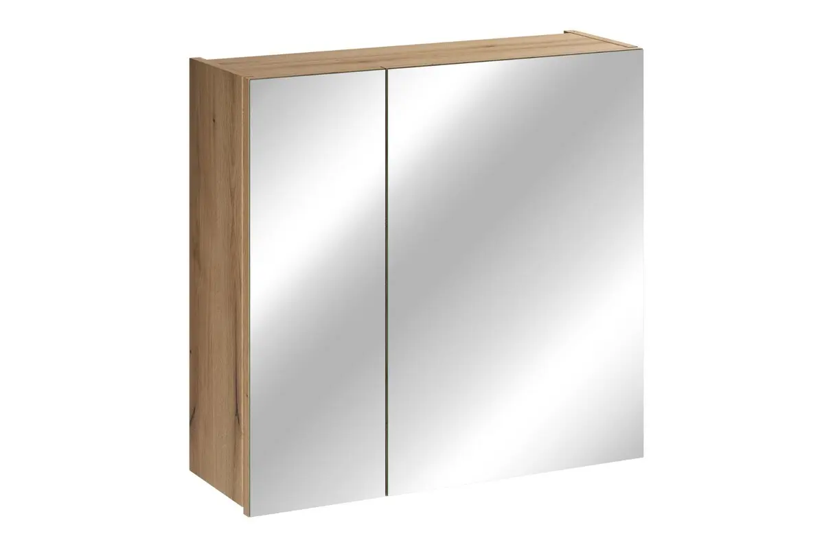 Comad Závěsná koupelnová skříňka se zrcadlem UNI 60 cm dub coast evoke
