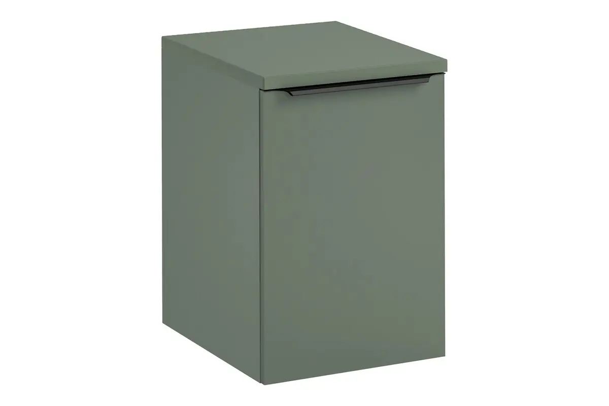 Comad Závěsná skříňka pod umyvadlo Sombra Green s košem na prádlo a deskou 40 cm reed green