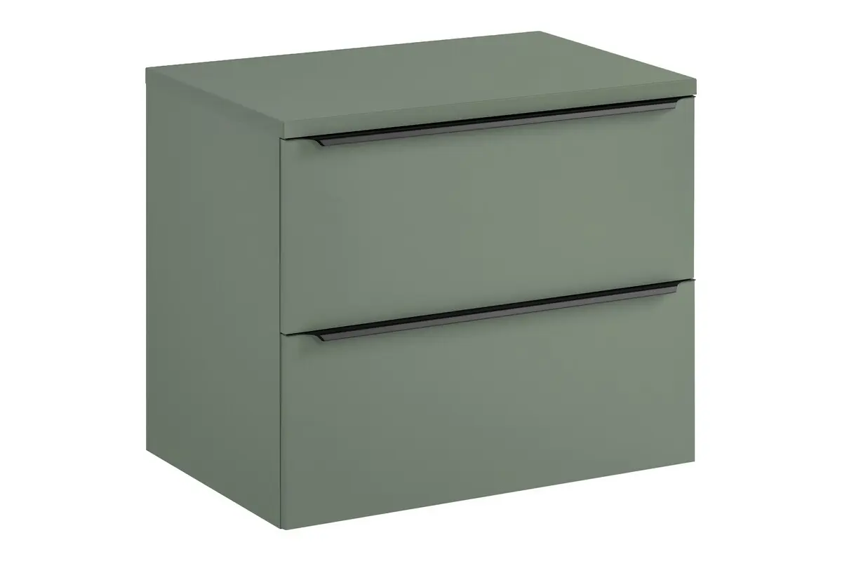 Comad Závěsná skříňka pod umyvadlo Sombra Green s deskou 70 cm reed green