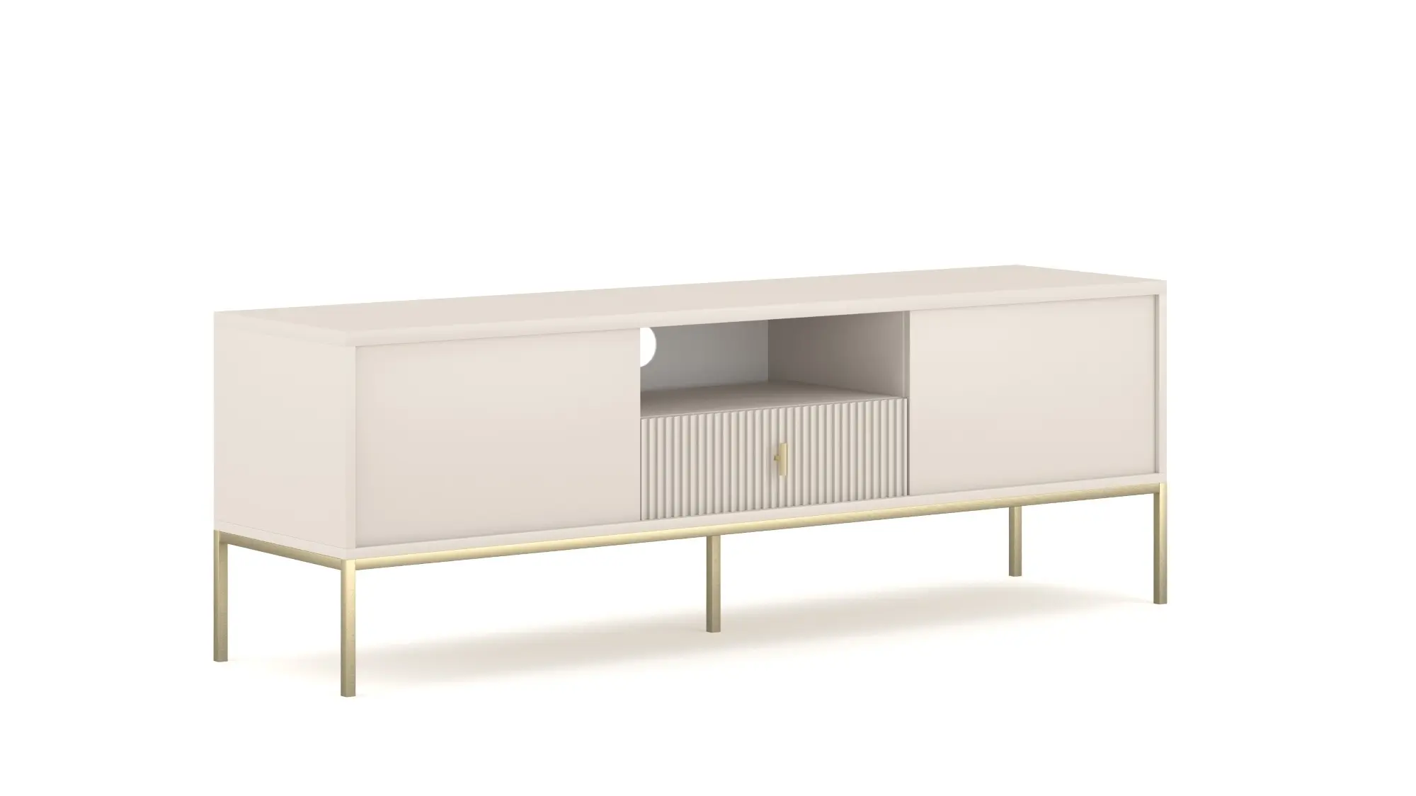 Vivaldi TV stolek Maggiore 154,5 cm kašmírový/zlatý