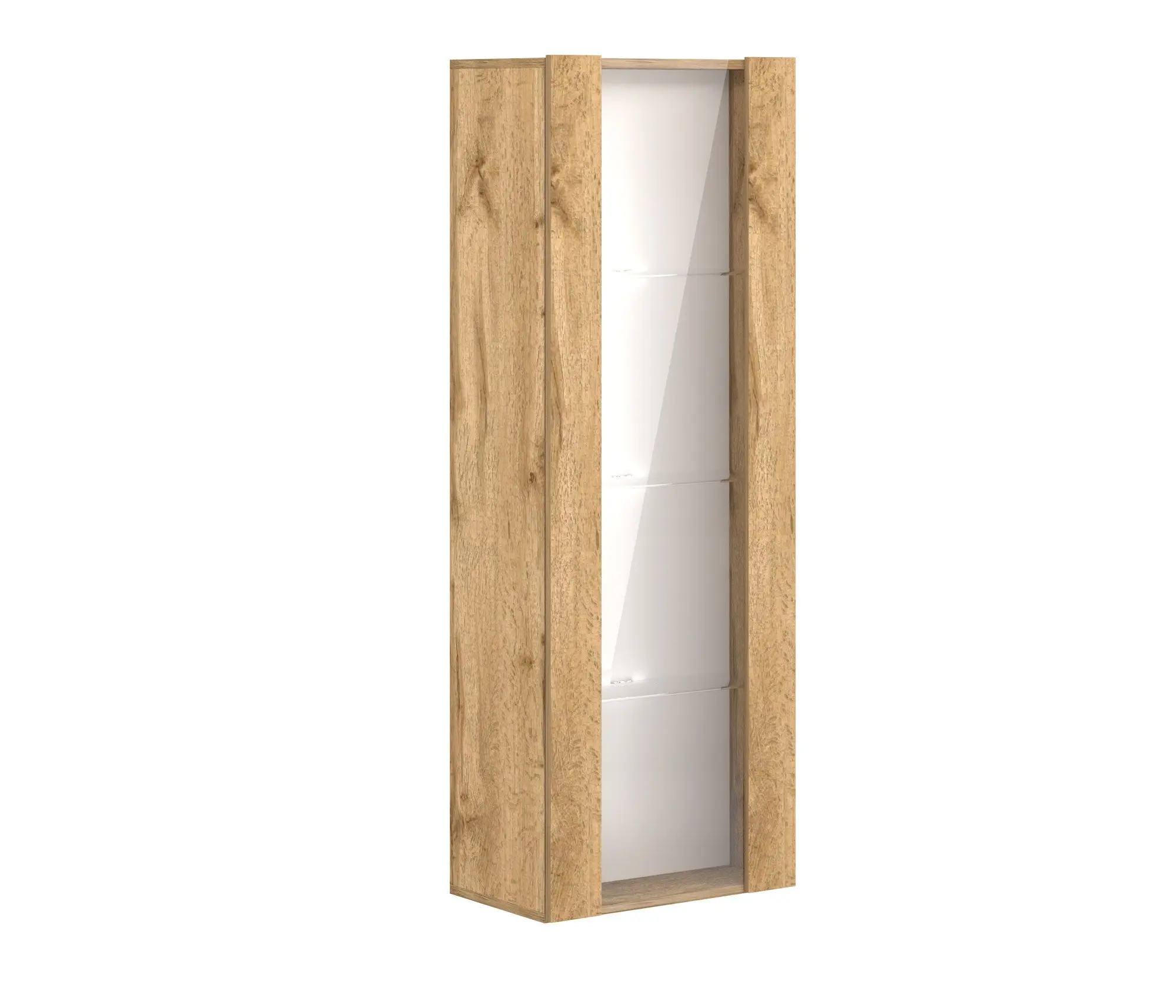 Vivaldi Závěsná vitrína Vivien 40 cm s LED osvětlením dub Wotan