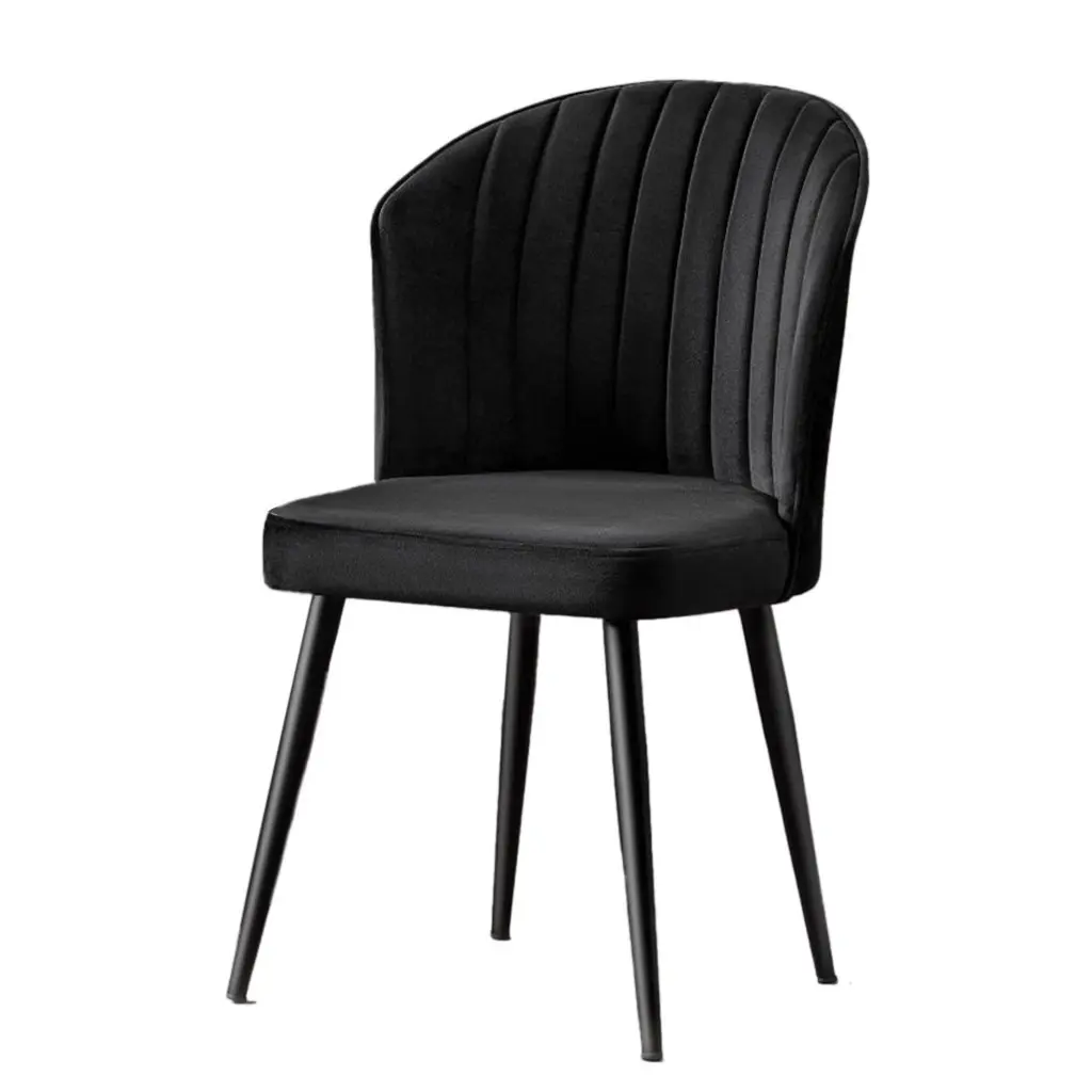 Kalune Design Sada 4 ks jídelních židlí Rubi černá