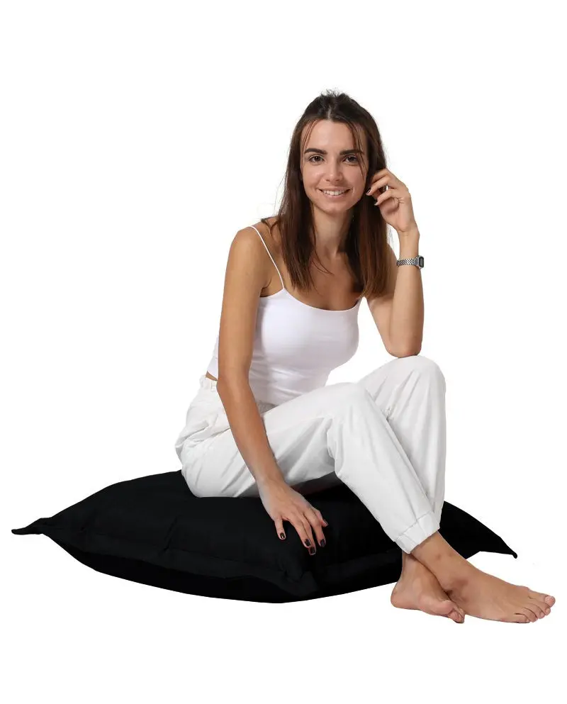 Hanah Home Zahradní sedací vak Cushion 70x70 cm černý