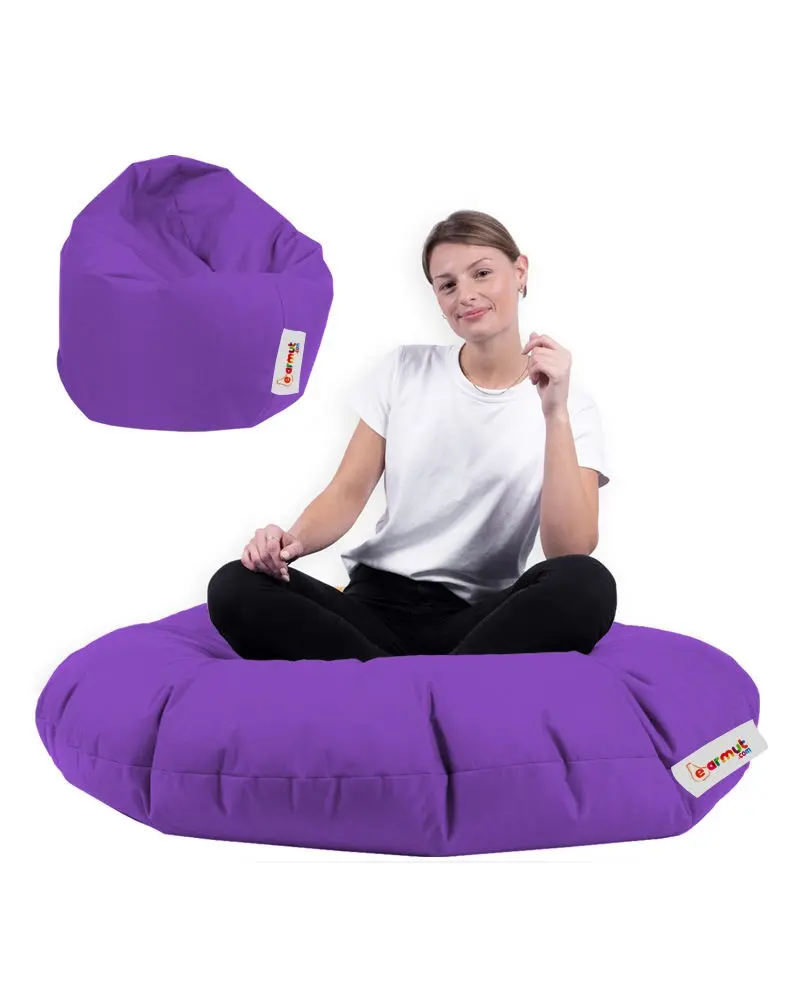 Hanah Home Zahradní sedací vak Lyzi 100x20 cm/ 65x65 cm fialový