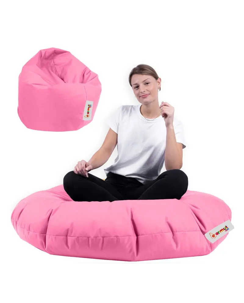 Hanah Home Zahradní sedací vak Lyzi 100x20 cm/ 65x65 cm růžový