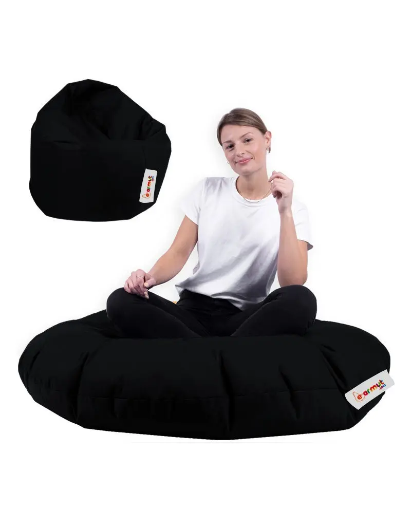 Hanah Home Zahradní sedací vak Lyzi 100x20 cm/ 65x65 cm černý