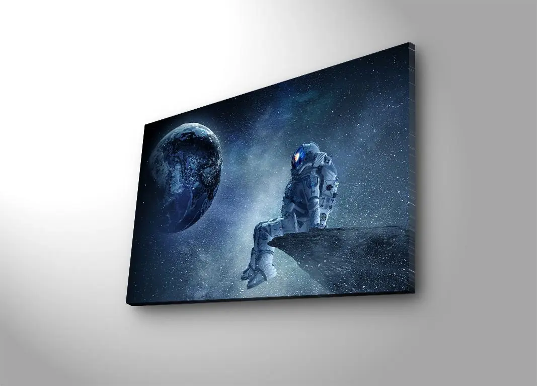 ASIR Nástěnný obraz s LED osvětlením ASTRONAUT