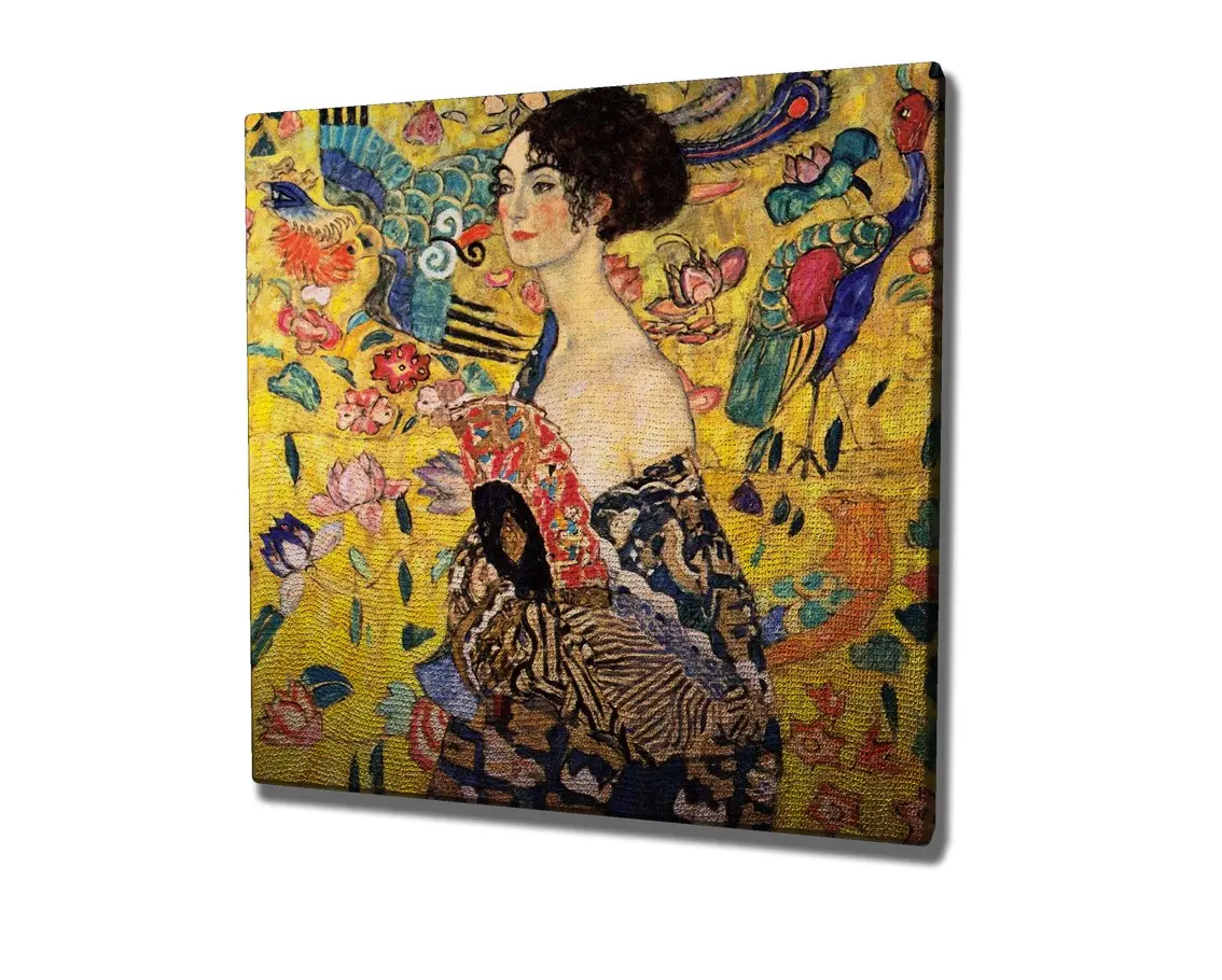 Wallity Reprodukce obrazu Lady with fan KC242 45x45 cm