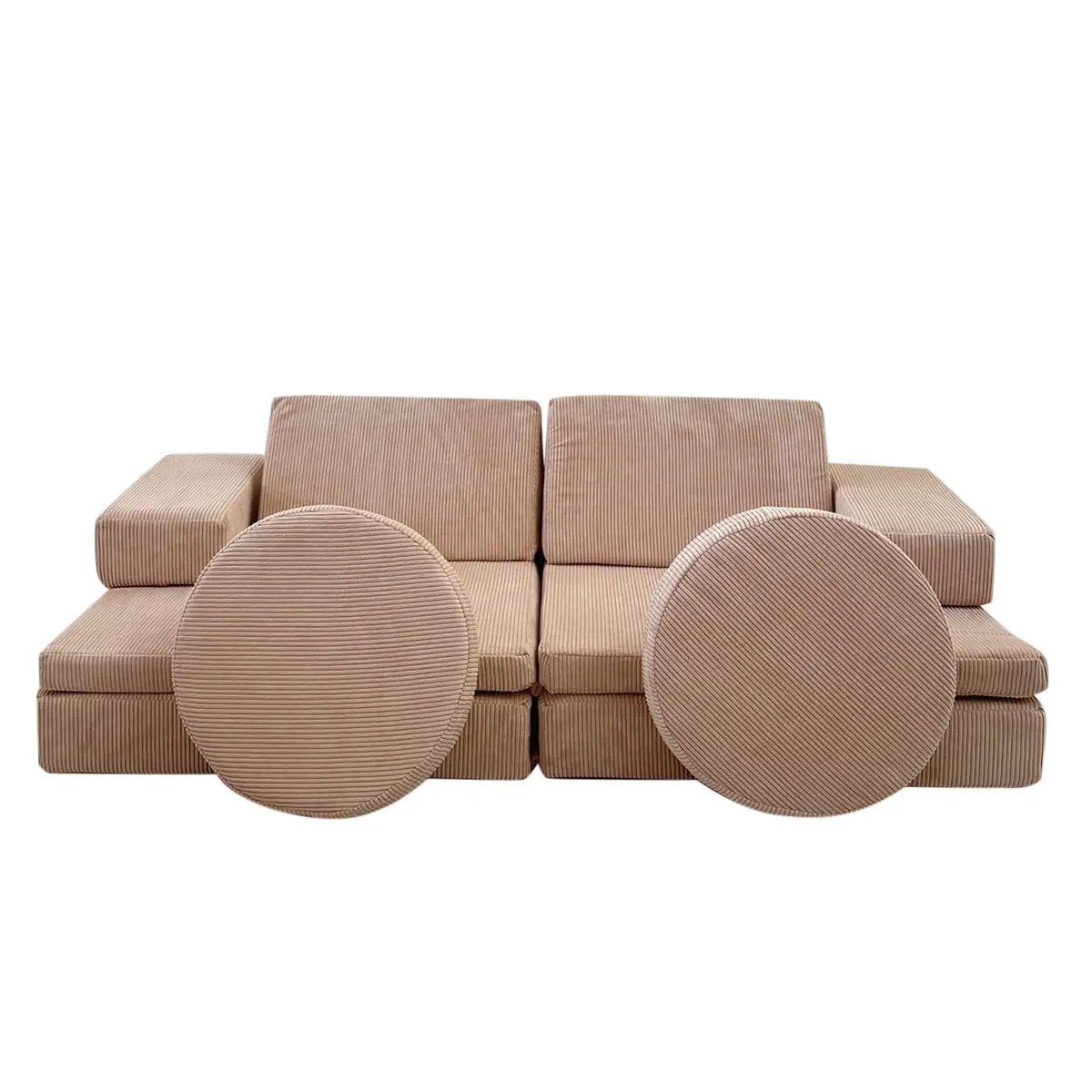 Hanah Home Dvoumístná rozkládací pohovka Puzzle růžová