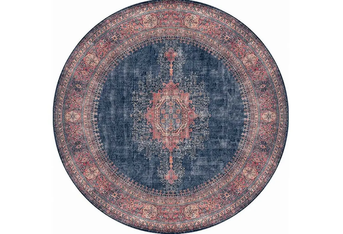 Conceptum Hypnose Kulatý koberec Blues Chenille 150 cm modrý