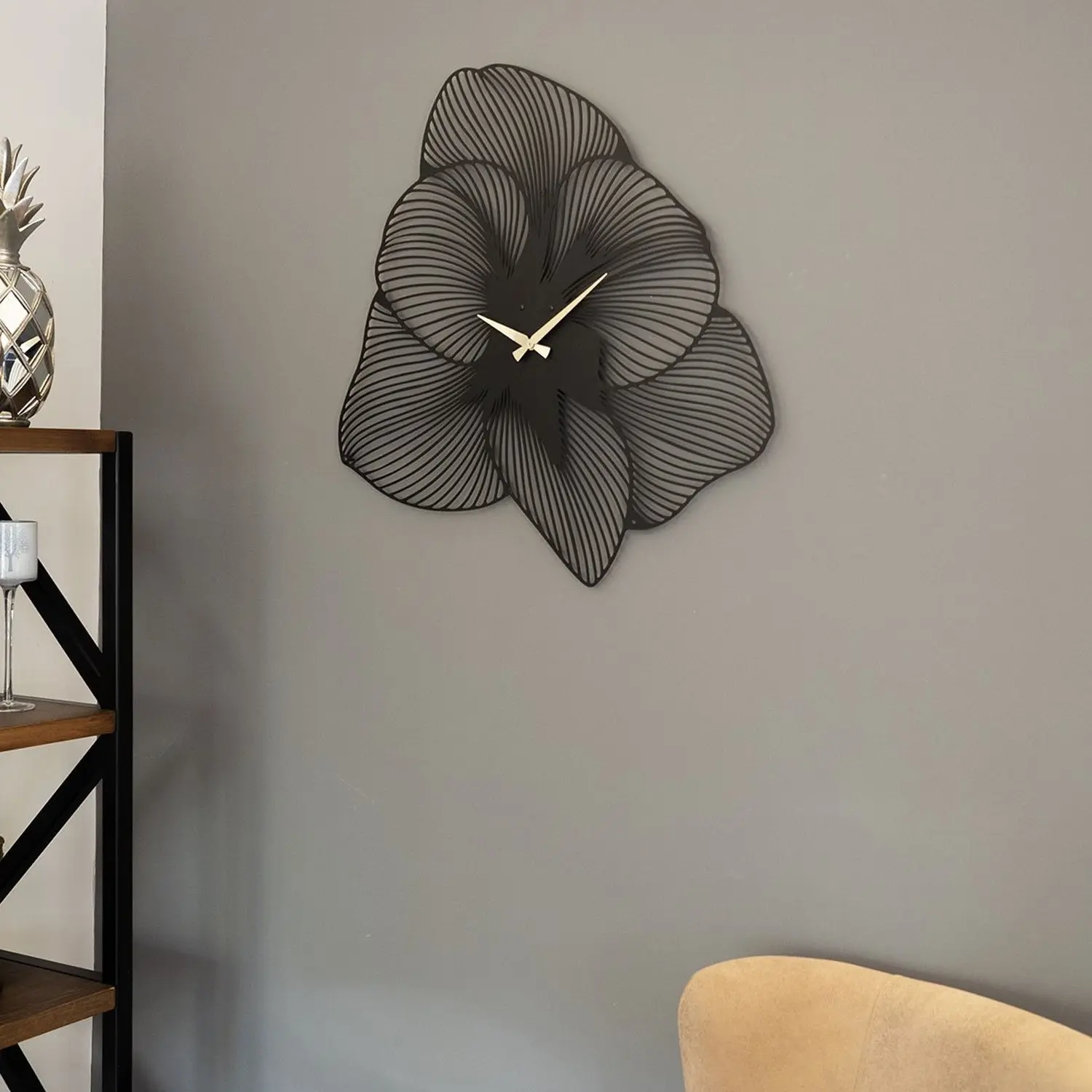 Wallity Nástěnné kovové hodiny Azalea APS039 49 černé