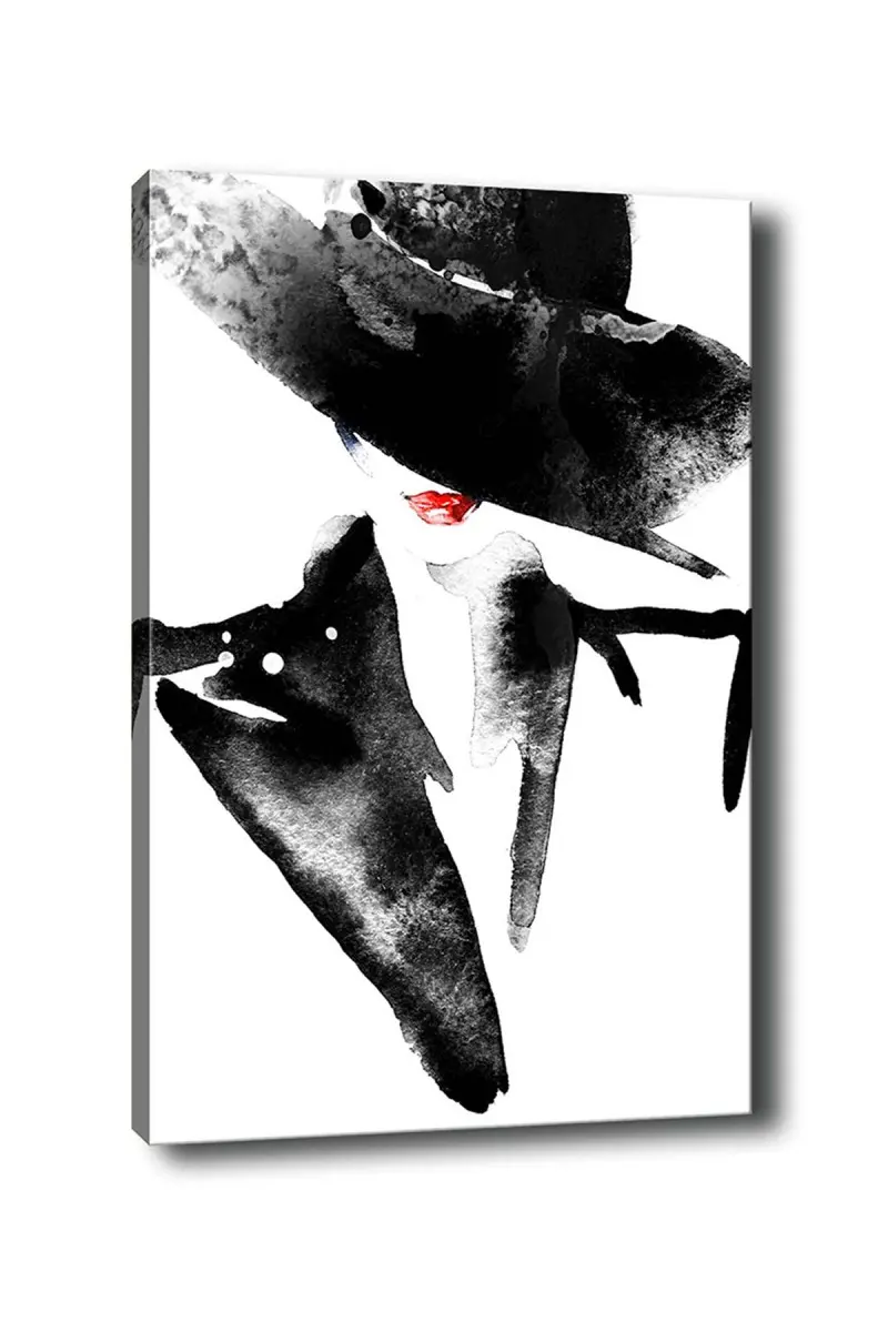 Wallity Obraz na plátně Lady in black 50x70 cm