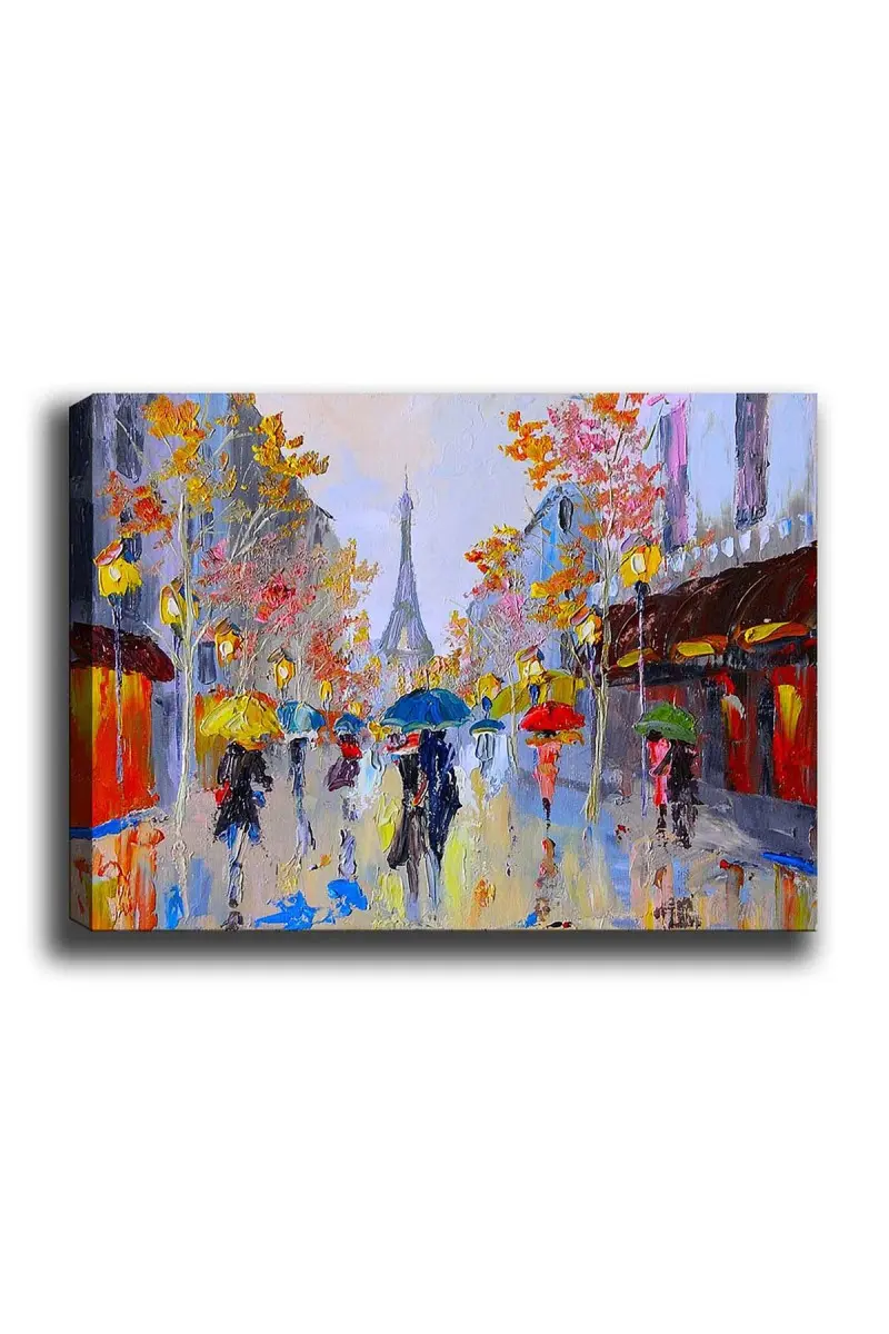 ASIR Obraz na plátně DEŠTIVÝ DEN V PAŘÍŽI 70 x 50 cm