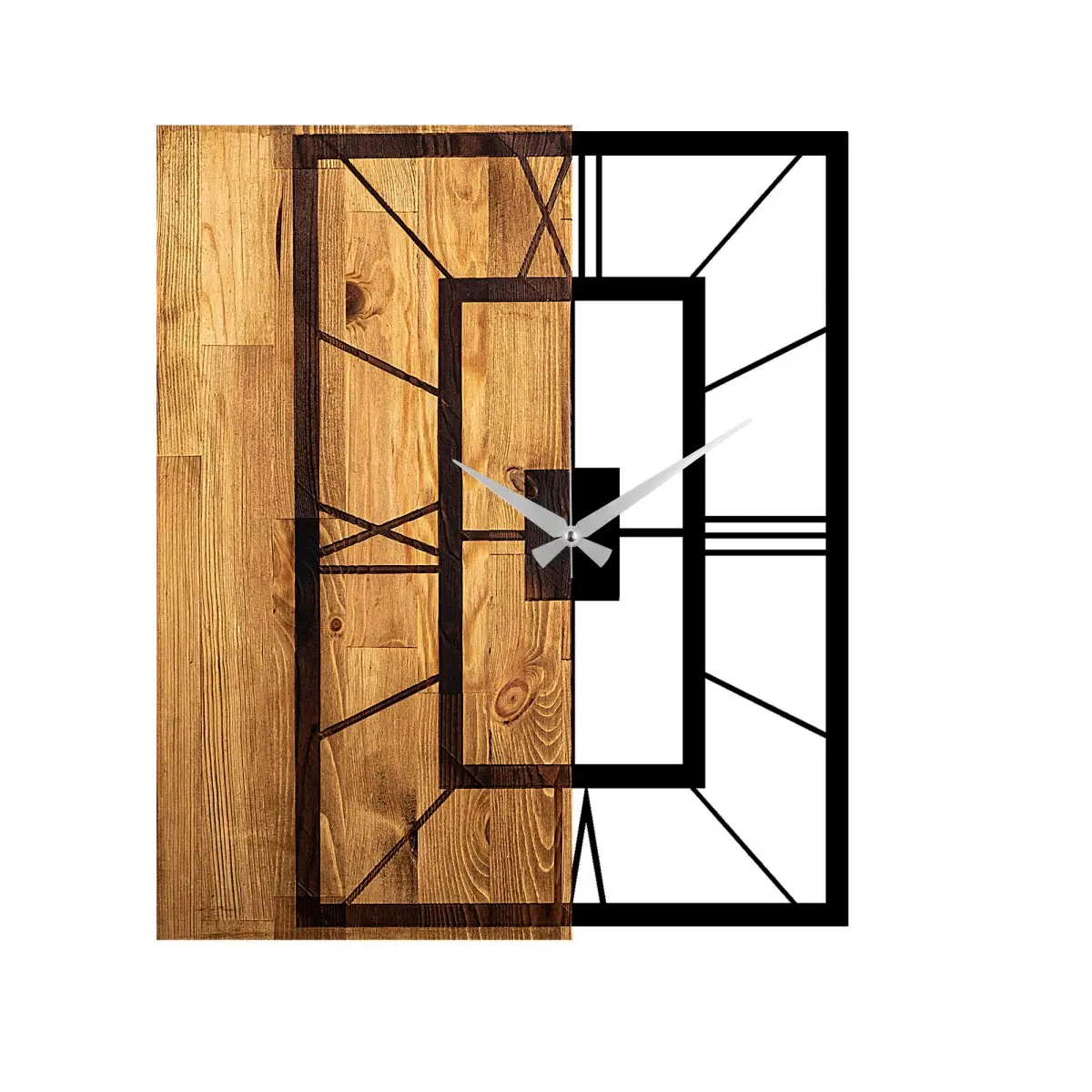 Dekorativní dřevěné nástěnné hodiny Wooden Clock 37