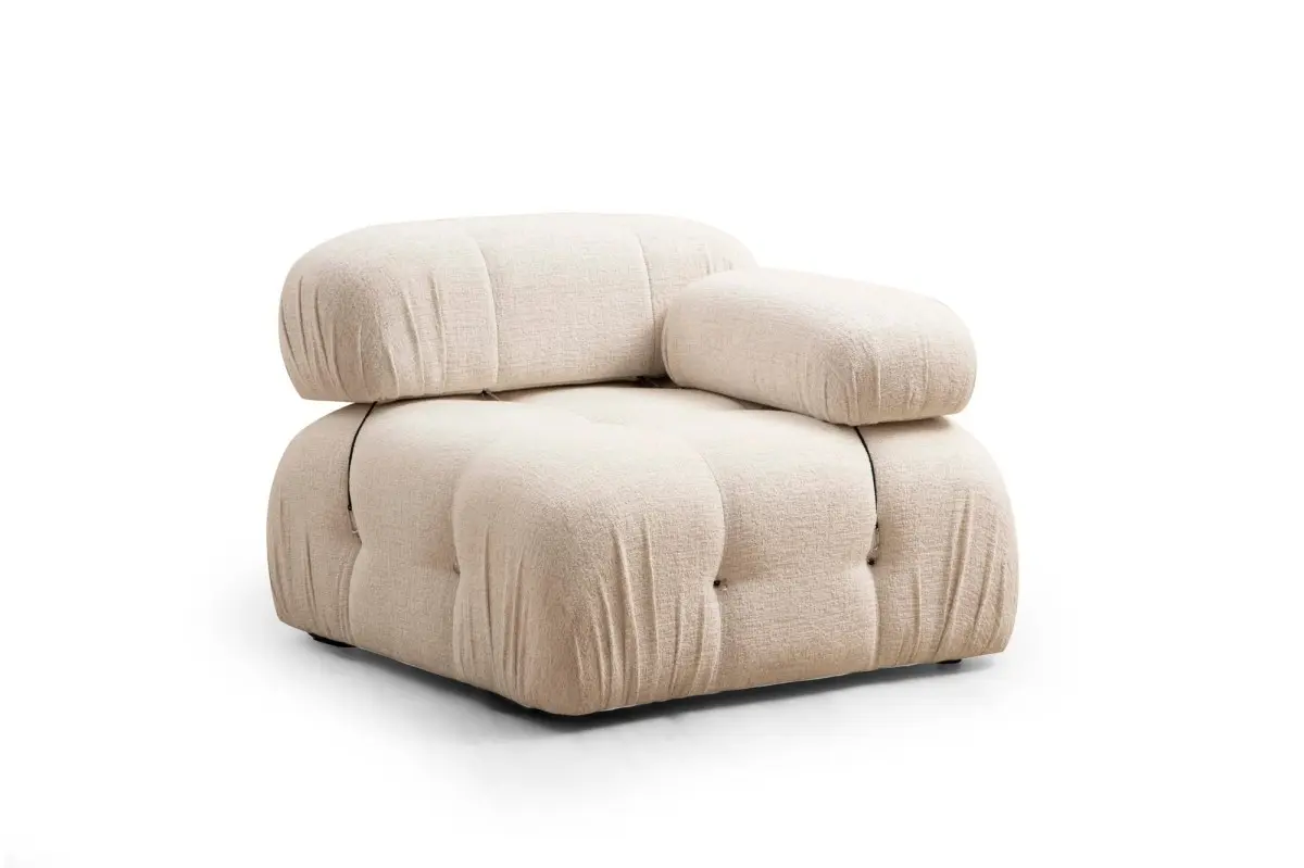 Křeslo / Jednomístná pohovka Bubble 1R - Cream Bouclette