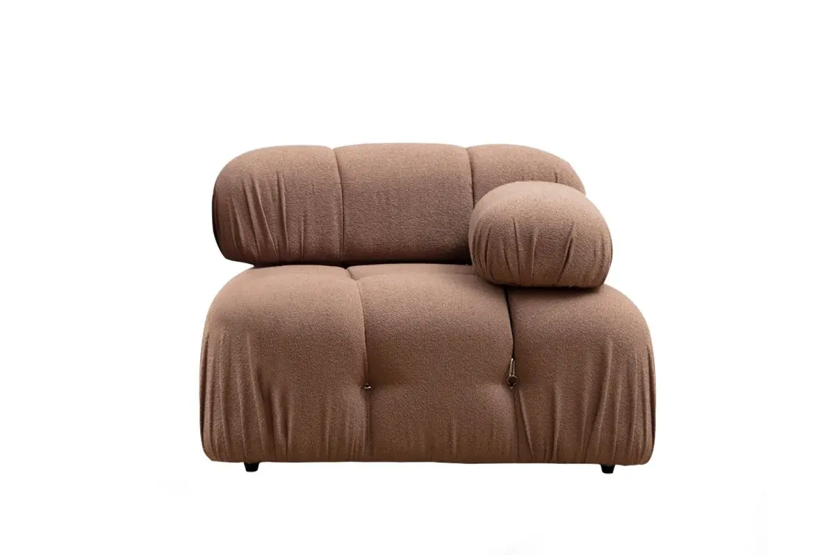 Křeslo / Jednomístná pohovka Bubble 1R - Brown Bouclette