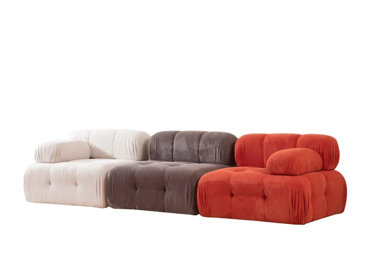 Hanah Home Modulová pohovka Doblo I 315 cm bílá/šedá/červená